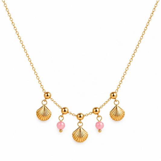 Shell Blush Charm Necklace