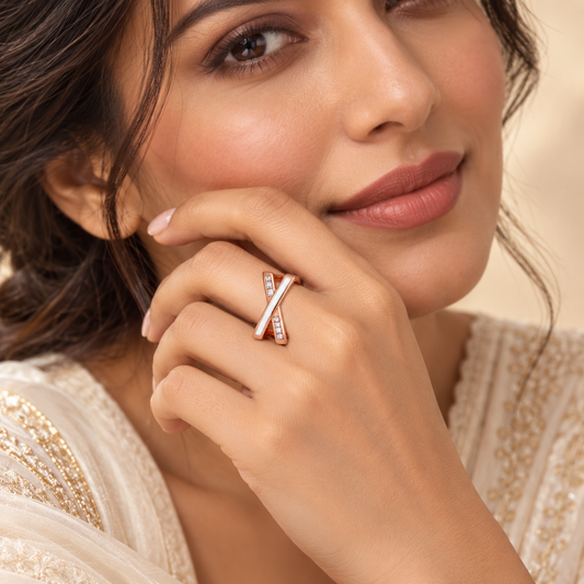 Luxe Cross Enamel Ring