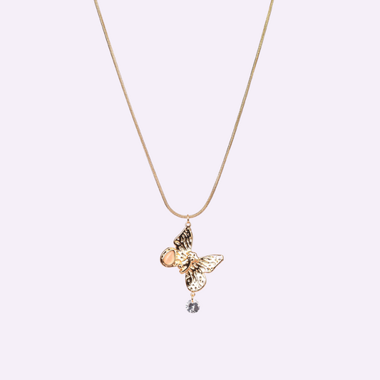 Golden Butterfly Charm Necklace