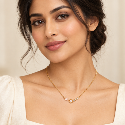 Moonpetal Charm Necklace