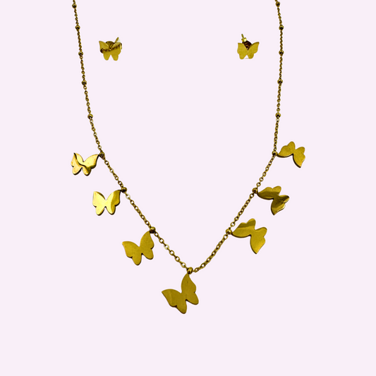 Golden Flutter Charm Set