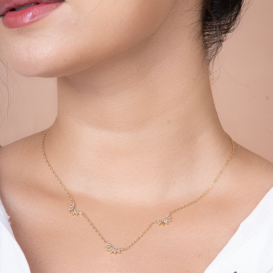 Golden Fern Whisper Necklace