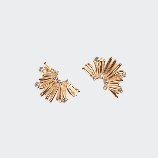 Rhinestone Flower Stud Earrings