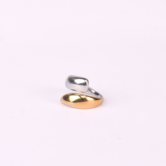 Twin Tone Curve Ring