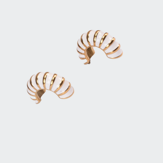 Mother of Pearl Hoops Earrings