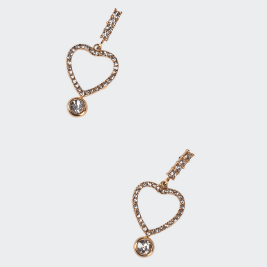 Lilly & Sparkle Heart Shaped Dangler Earrings
