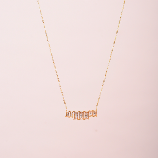 Golden Luxe Baguette Necklace