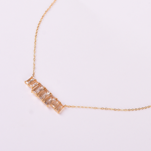 Golden Luxe Baguette Necklace