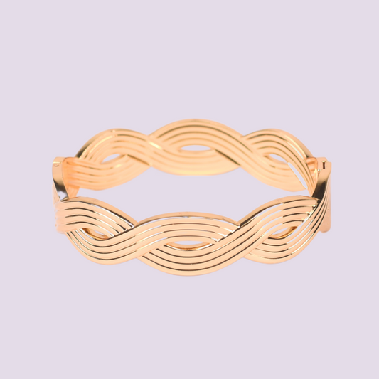 Waves of Gold Bangle
