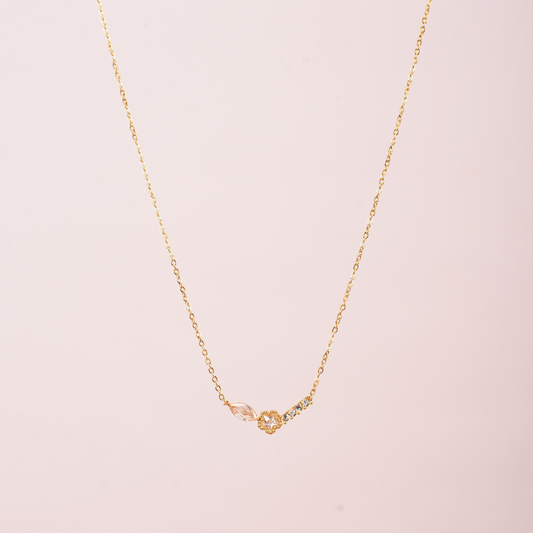 Moonpetal Charm Necklace