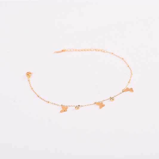 Golden Flutter Anklet