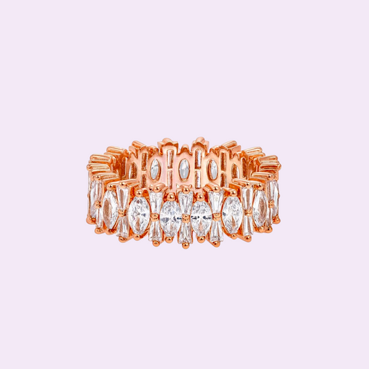 Aurora Crest Eternity Band Ring