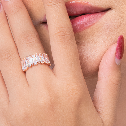 Aurora Crest Eternity Band Ring