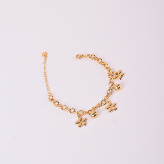 Golden Blossom Charm Bracelet
