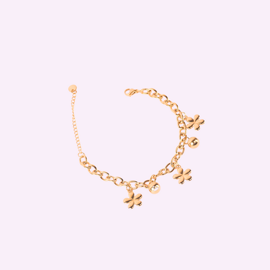 Golden Blossom Charm Bracelet