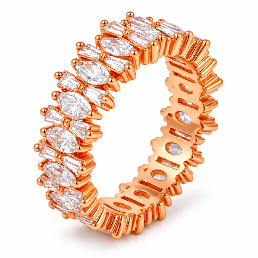 Aurora Crest Eternity Band Ring