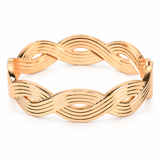 Waves of Gold Bangle