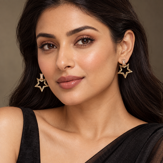 Star-Shaped Stud Earrings