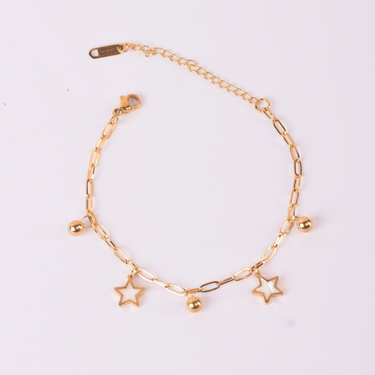 Starlight Charm Gold Bracelet