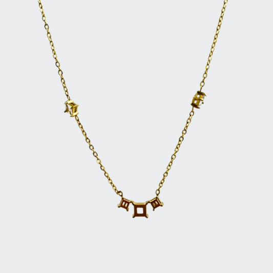 Stardust Orbit Pendant Necklace