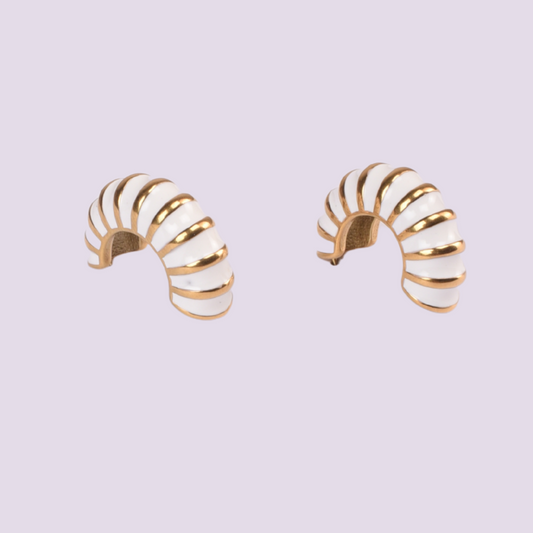 Mother of Pearl Hoops Earrings