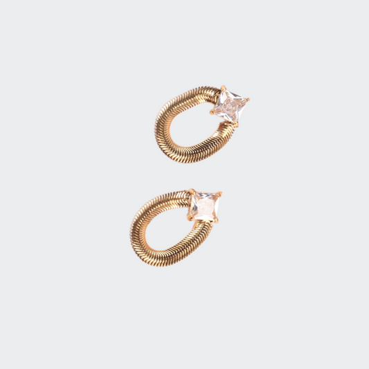 Star Charm Hoop Earrings