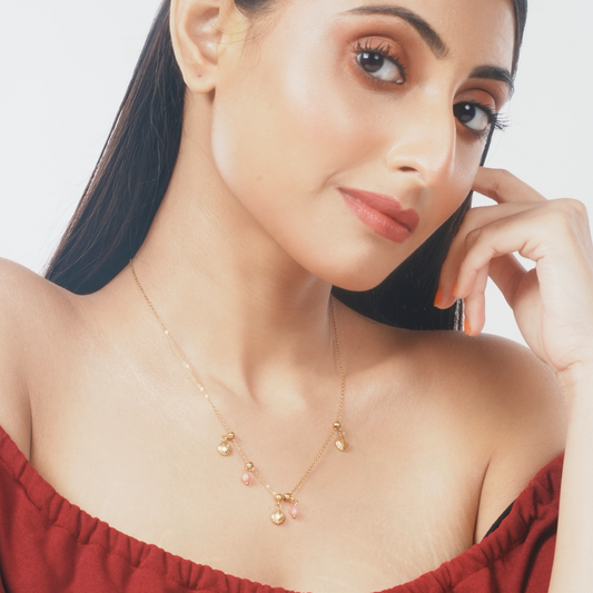 Shell Blush Charm Necklace